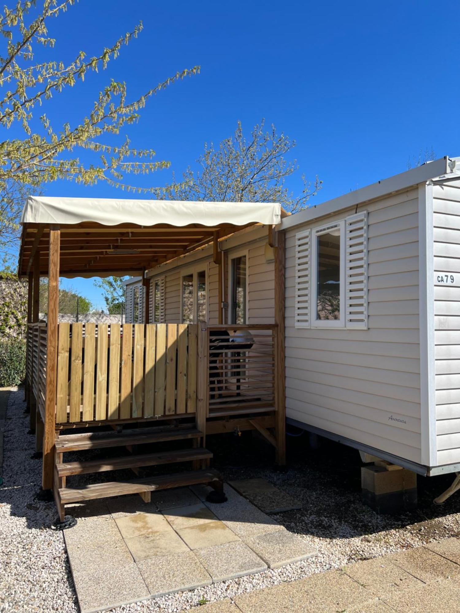 Mobilhome La Carabasse Vias Plage Bagian luar foto